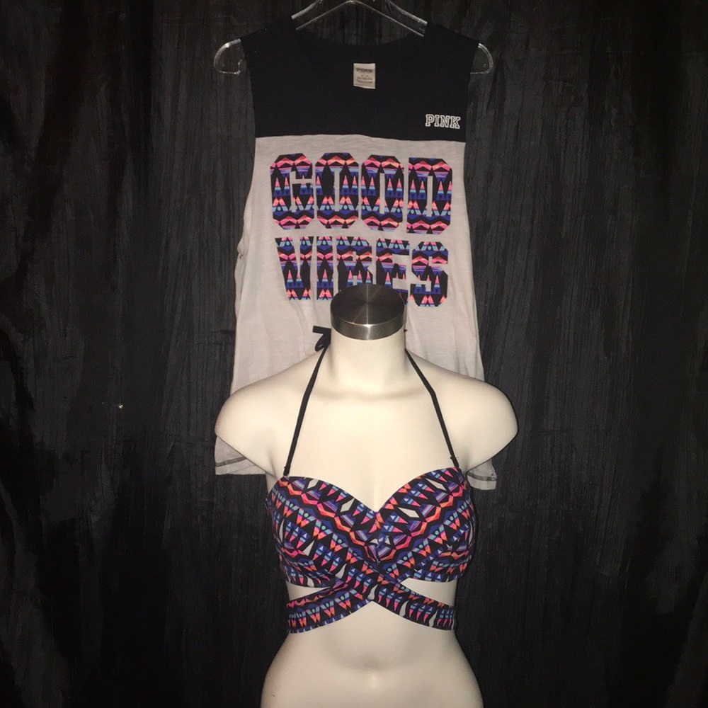 Pink Victoria’s Secret Bikini With Coverup NEW